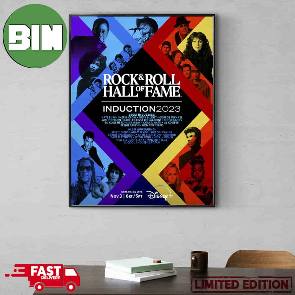 Disney Plus Unforgettable Celebration Of Music Rock And Roll Hall Of Fame  Induction 2023 Ceremony Poster Canvas - Binteez
